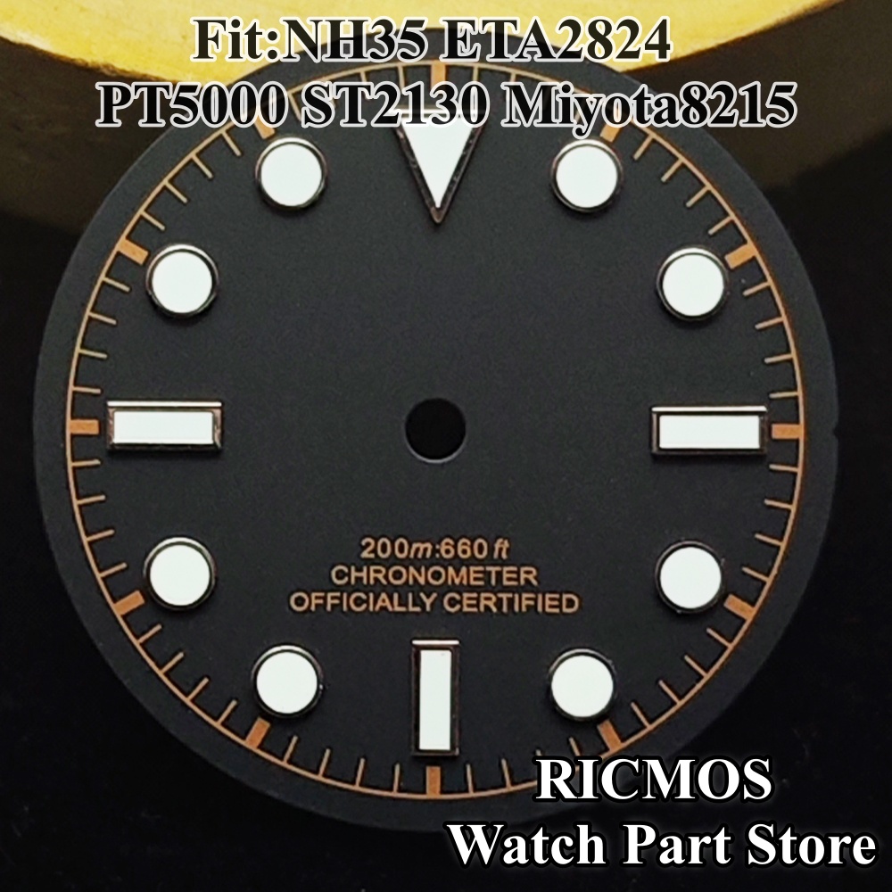 Luxury Watch With Green Dial - Quadrante Nero da 28,5mm per Orologio