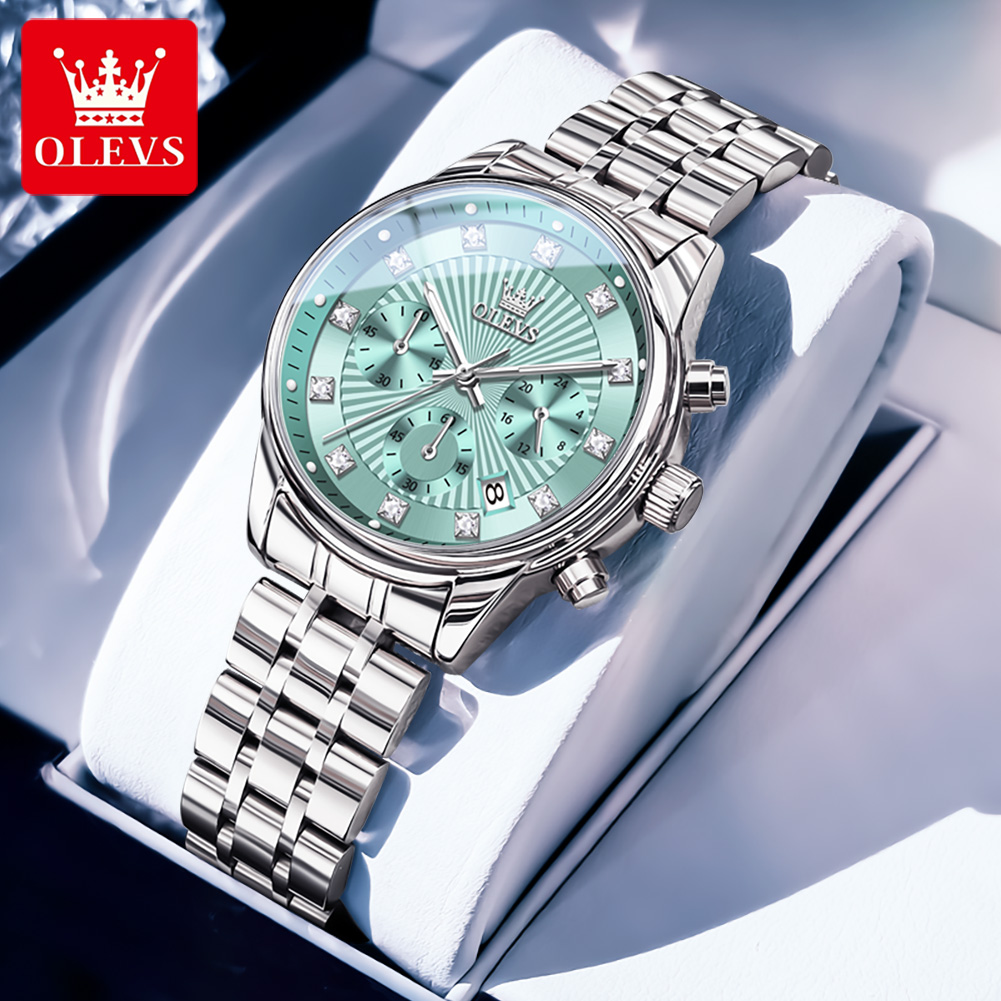 Luxury Watch With Green Dial - OLEVS Orologi da donna Orologio al