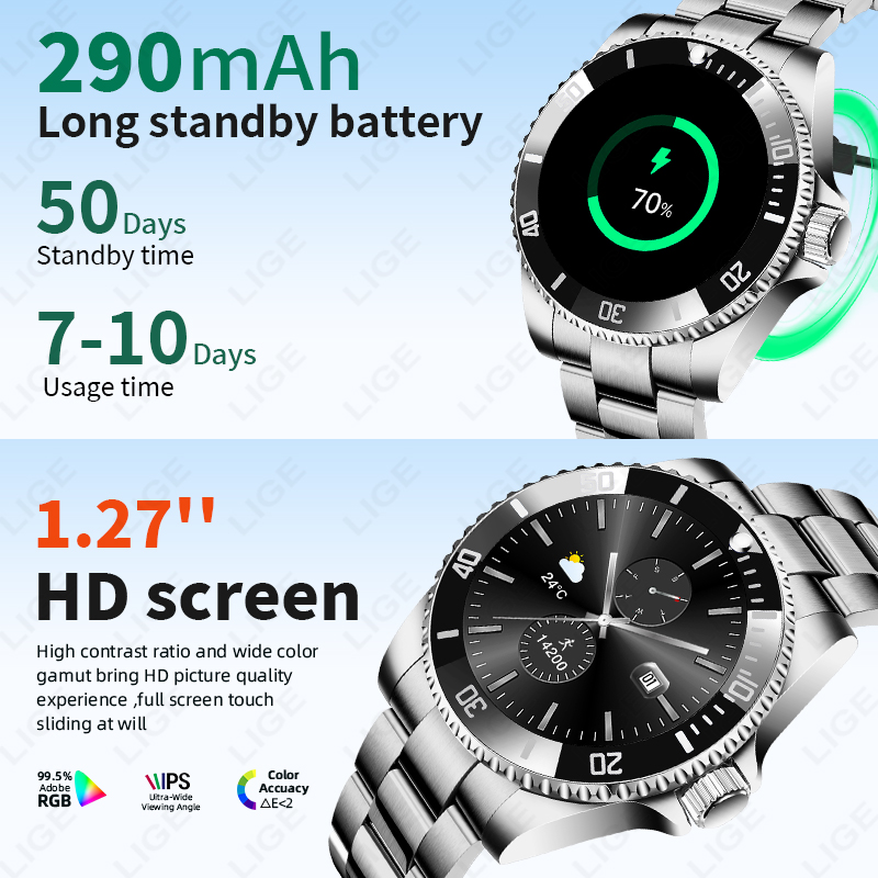 LIGE 2026 Smartwatch con Scher - Luxury Watch Hd recensione e prezzo