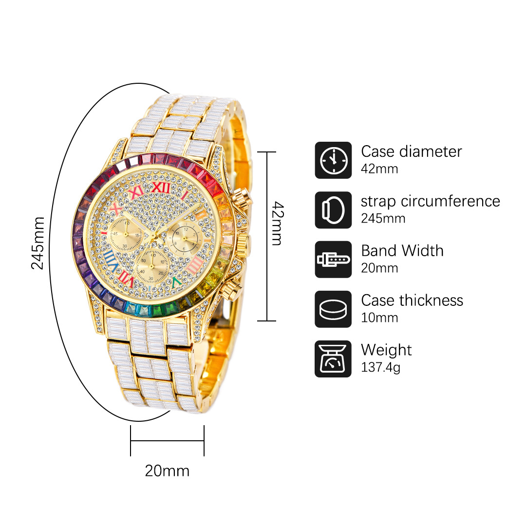 MISSFOX Luxury Iced Watch For  - Luxury Watch Manufacturers recensione e prezzo