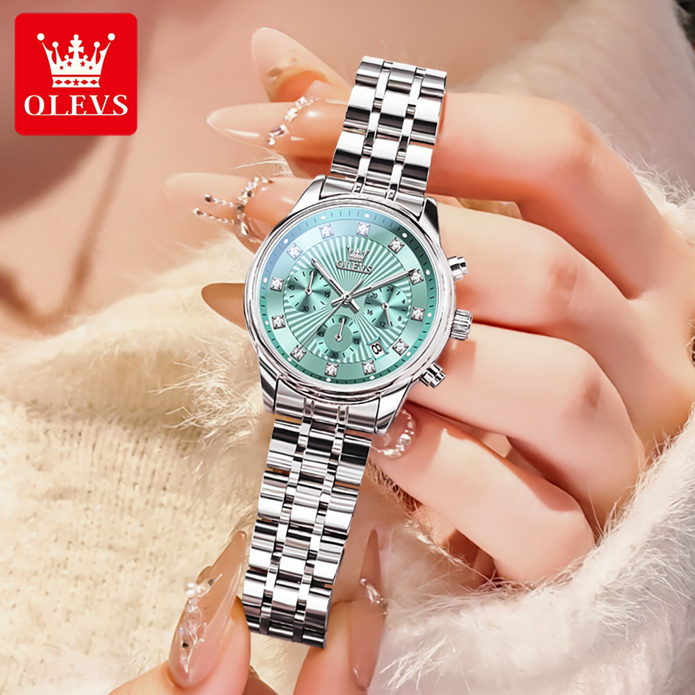 OLEVS Orologi da donna Orologi - Luxury Watch With Green Dial recensione e prezzo