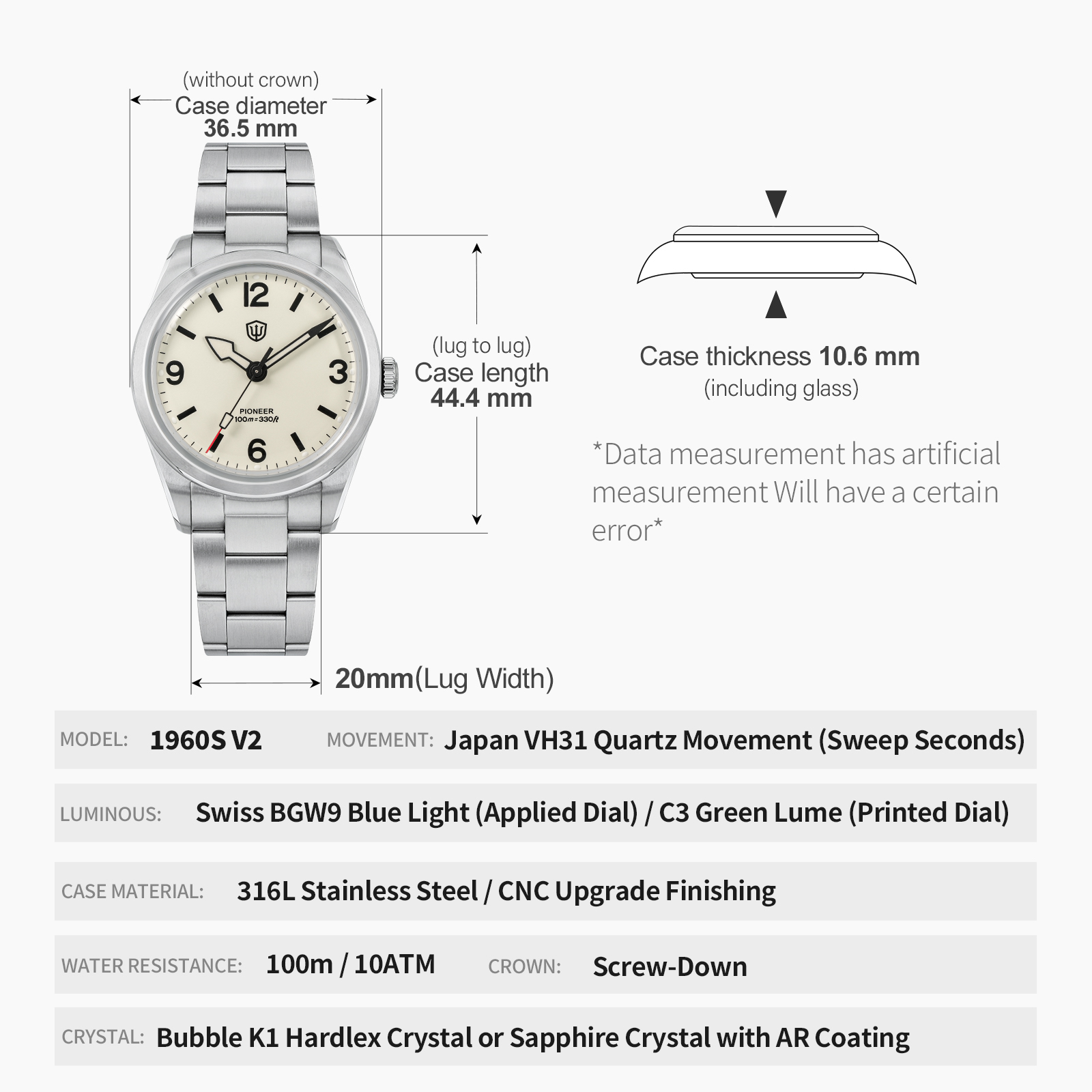 Watchdives WD1960S V2 Vintage  - Luxury Watch With Green Dial recensione e prezzo